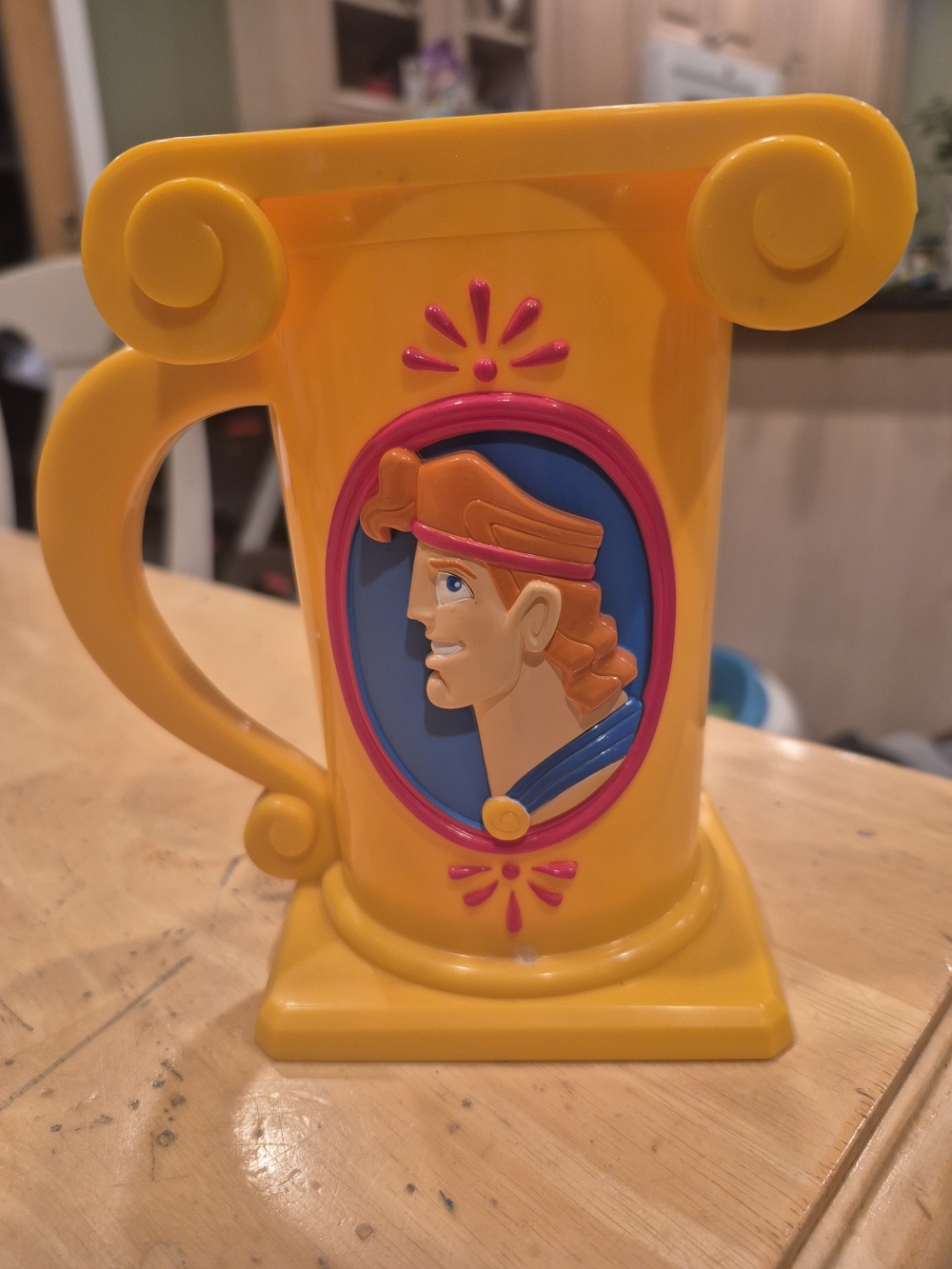 Disney On Ice Yellow Hercules Trophy-Style Mug